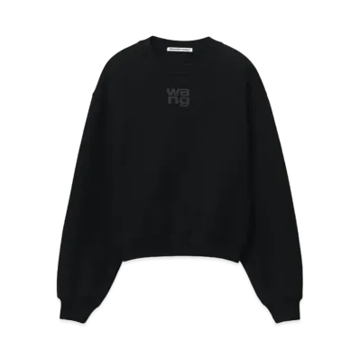 Alexander Wang Structured Terry Puff Logo Sweatshirt "Black"