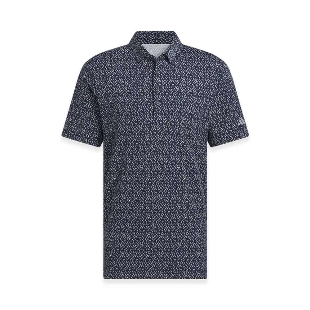 adidas Golf Micro Argyle Graphic SSBD Shirt "Collegiate Navy/Grey Three"