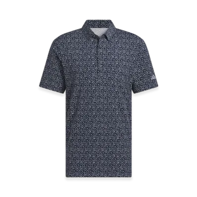 adidas Golf Micro Argyle Graphic SSBD Shirt "Collegiate Navy/Grey Three"