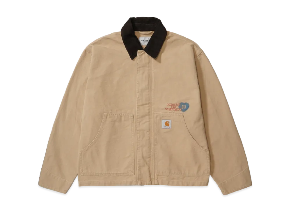 Carhartt WIP Og Arcan Graphic Jacket "Dusty H Brown / Tobacco (heavy stone wash)"