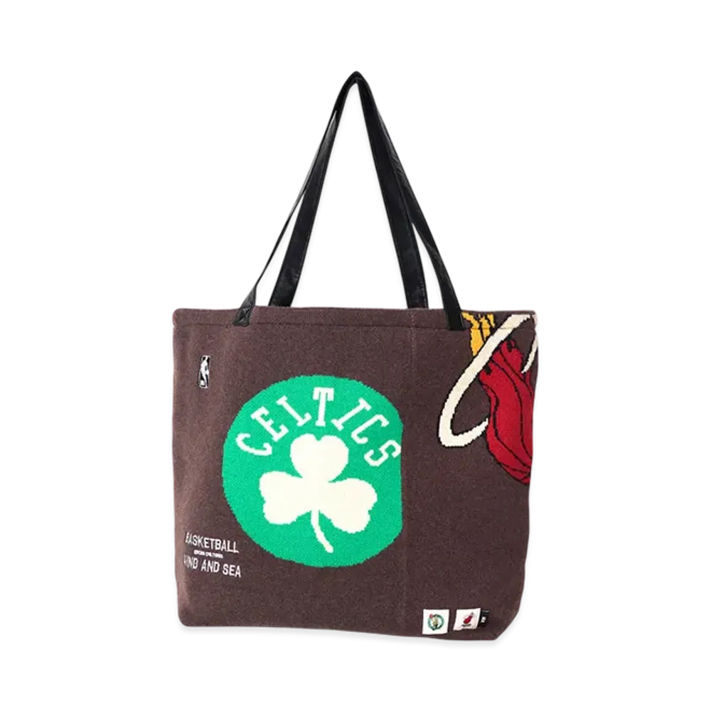 WIND AND SEA x NBA Jacquard Knit Carryall Bag "Celtics Heat"