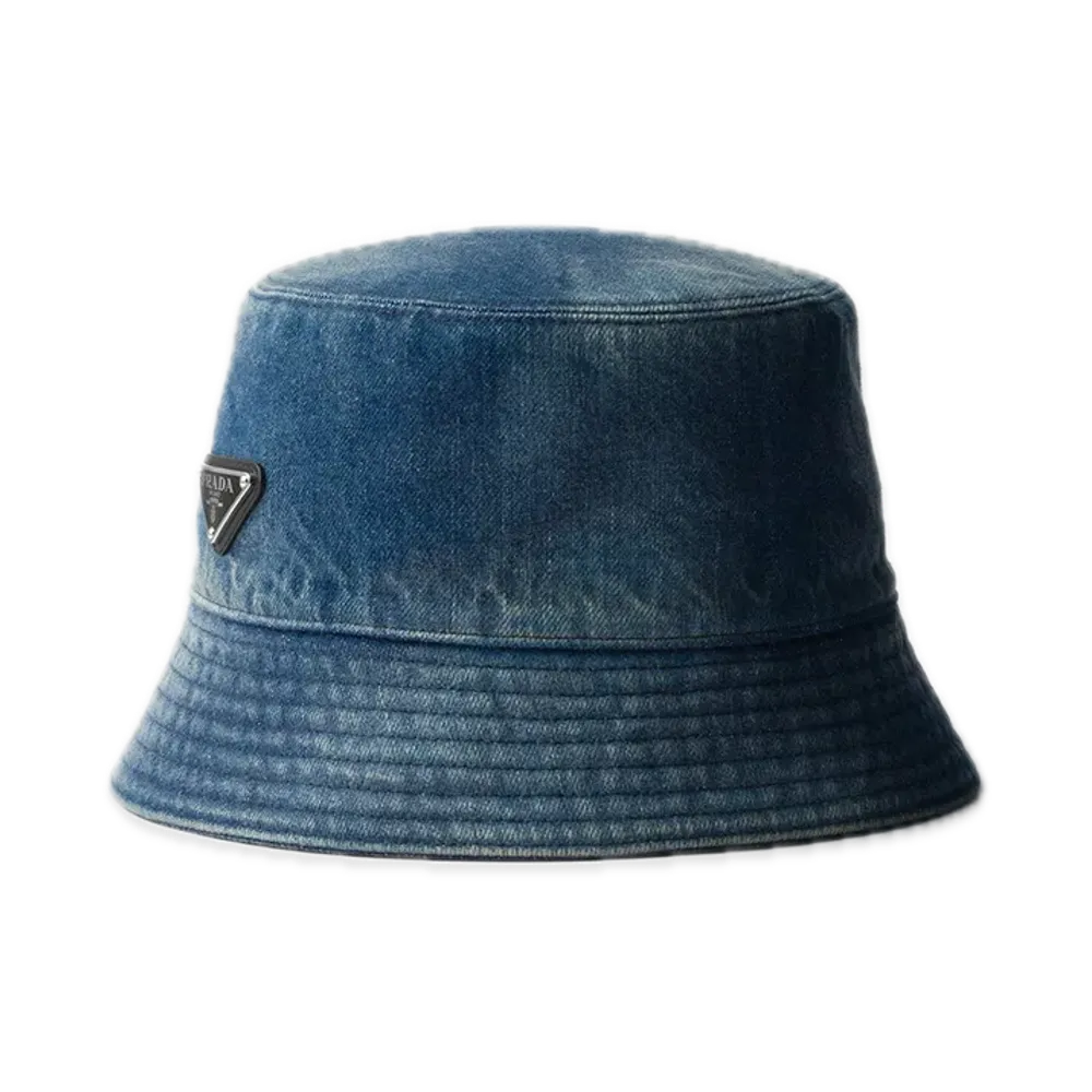 PRADA Denim Bucket Hat "Navy"