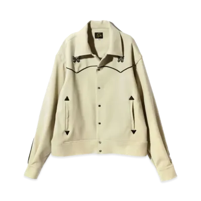 Needles Piping Cowboy Jacket - PE/PU Double Cloth "Beige"