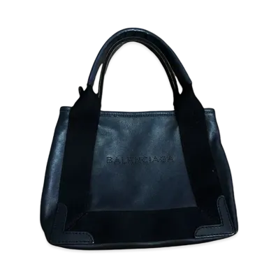 BALENCIAGA Navy Cabas Tote Bag "Black"