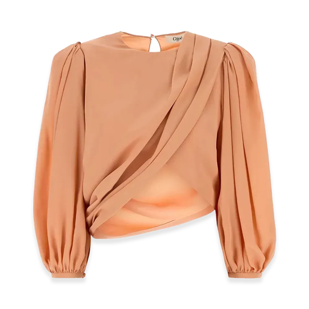 Chloe Women's Crepe Top "Salmon Pink"
