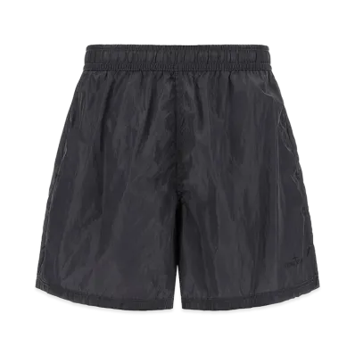 Stone Island Logo Print Swim Shorts "Gray"
