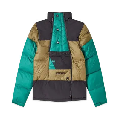 The North Face Steep Tech Down Jacket "Olive Evergreen/Black" (NF0A4QYTSH2)