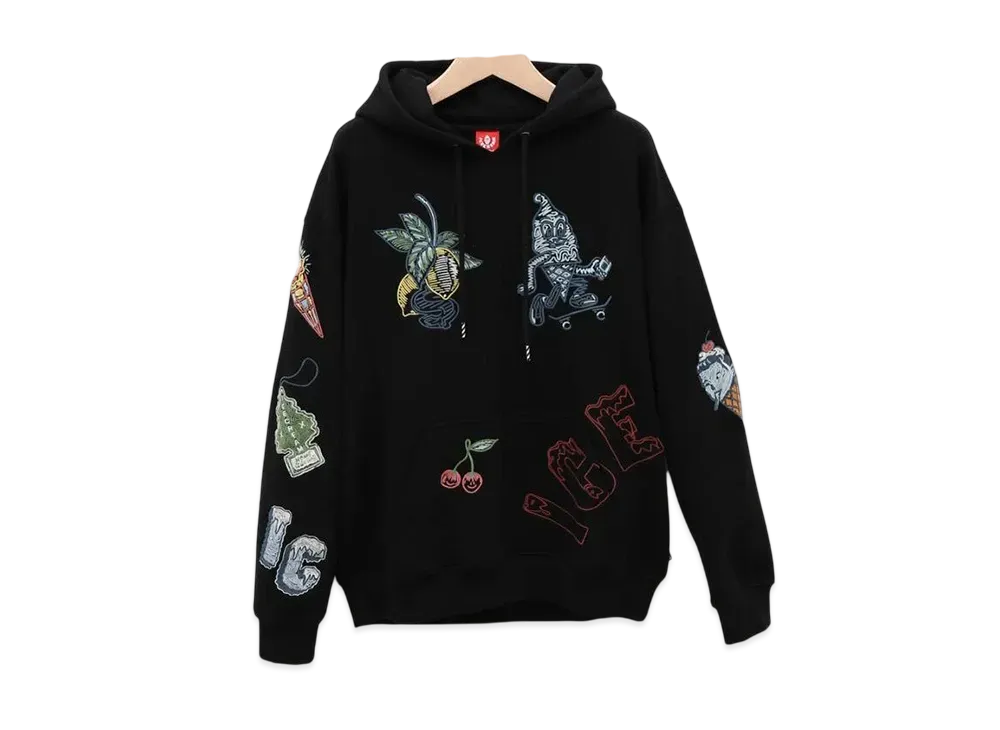 ICECREAM Stitching Hoodie "Black"