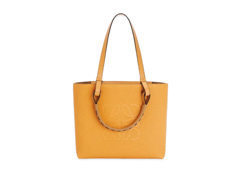 LOEWE Small Anagram Tote In Grained Calfskin "Saffron Yellow"