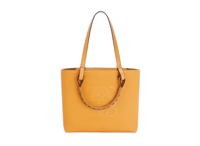 LOEWE Small Anagram Tote In Grained Calfskin "Saffron Yellow"