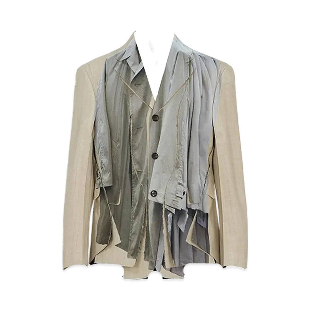 COMME des GARCONS HOMME PLUS Cut Off Print Jacket "Black"