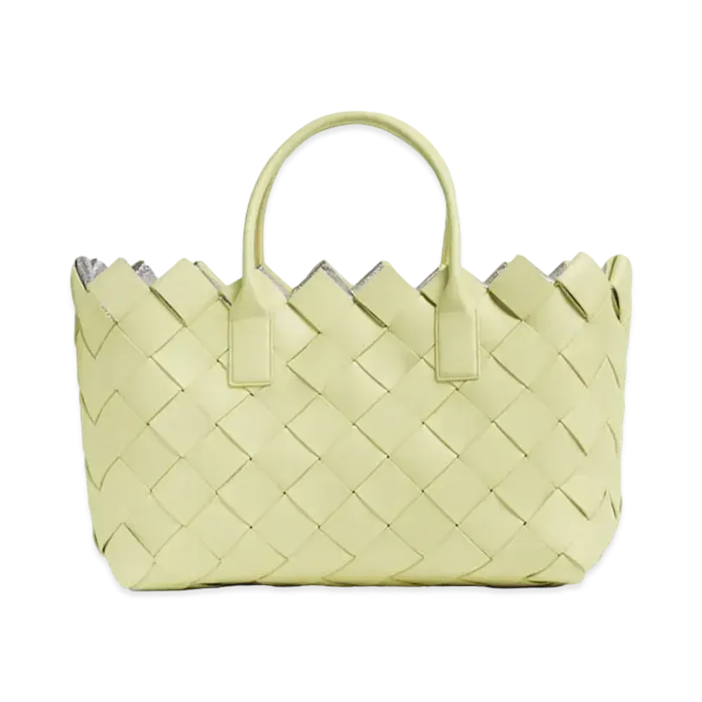 Bottega Veneta Intrecciato Leather Small Tote "Lemon"
