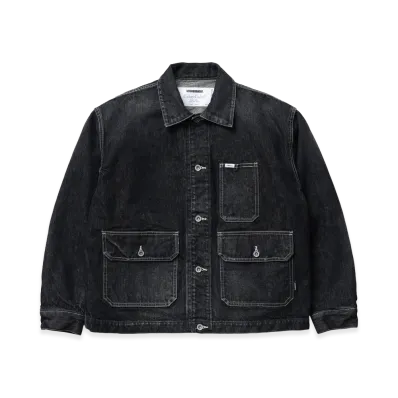 NEIGHBORHOOD Washed Denim Engineer Jacket "Black"