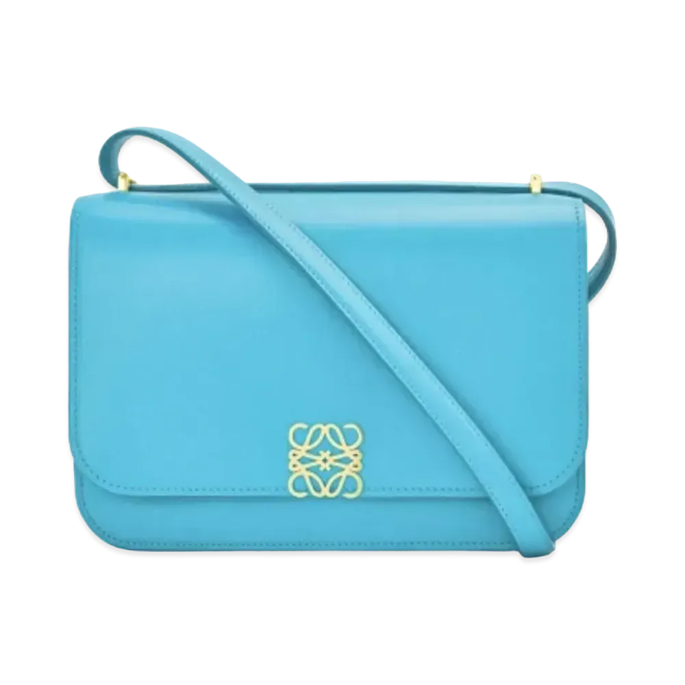 LOEWE Goya Bag In Silk Calfskin "Cyan"