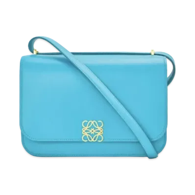 LOEWE Goya Bag In Silk Calfskin "Cyan"