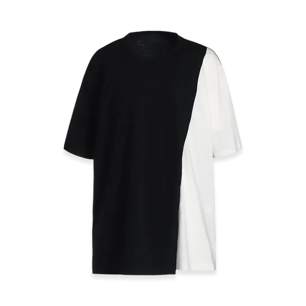S'YTE Color-Switched Layered T-Shirt "Black/White"