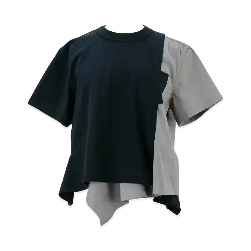 sacai Dungaree x Cotton Jersey T-Shirt "Navy/Gray"