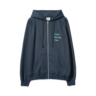 Chaos Fishing Club Logo Zip Up Hoodie "NAVY"