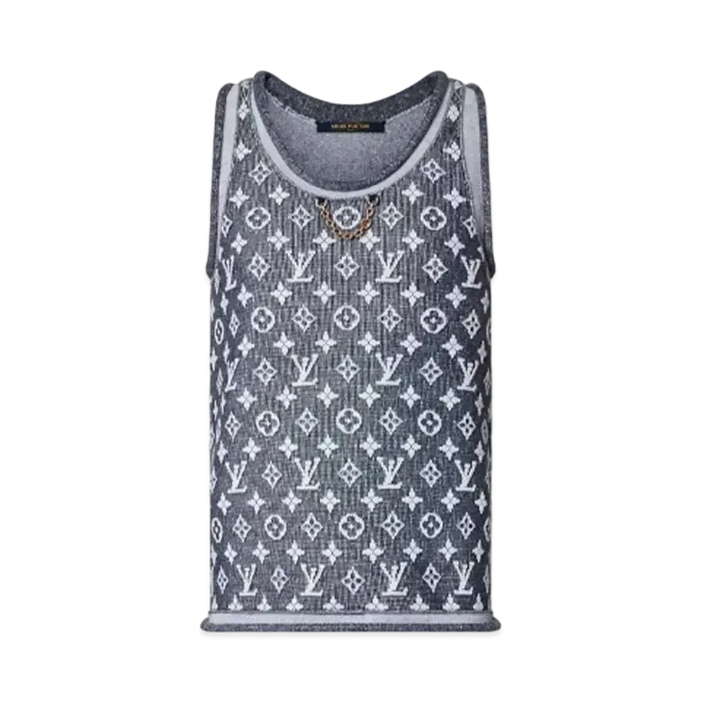 Louis Vuitton Monogram Jacquard Tank Top "Blue Gris"
