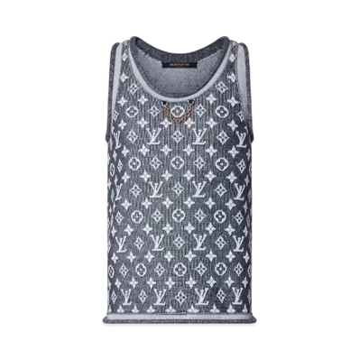 Louis Vuitton Monogram Jacquard Tank Top "Blue Gris"