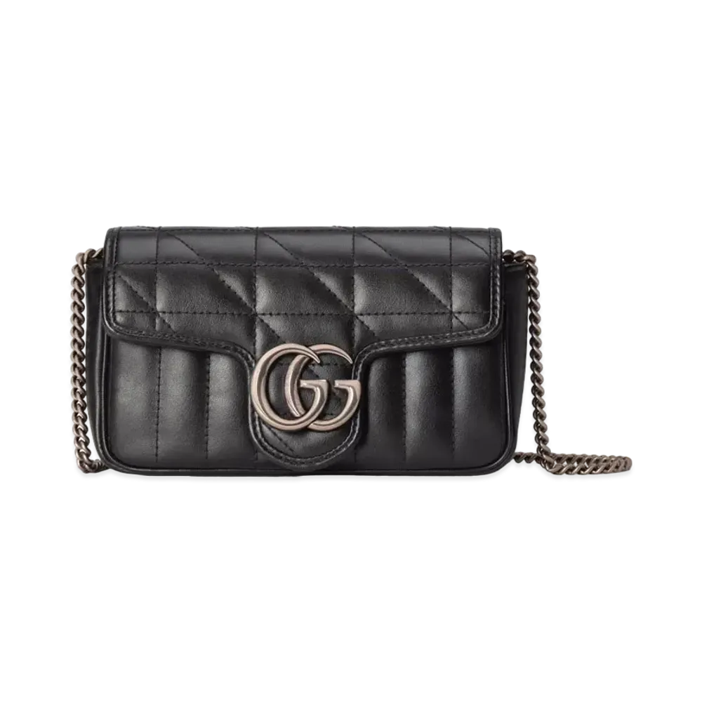 GUCCI GG Marmont Super Mini Bag "Black"