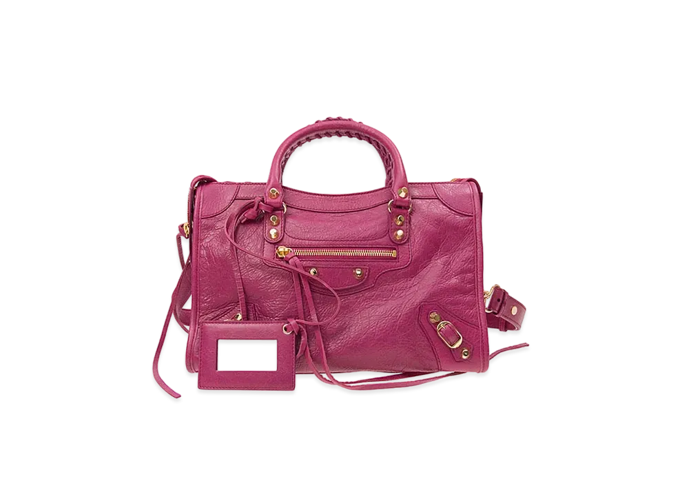 BALENCIAGA Handbag Lambskin "Purple"