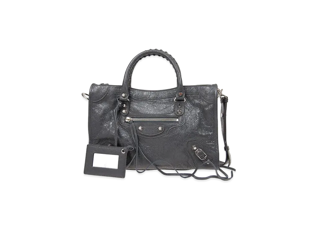 BALENCIAGA Handbag Lambskin "Grey"