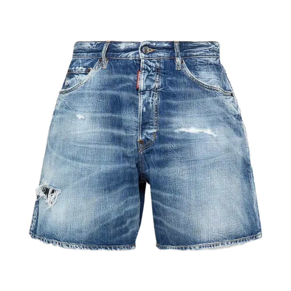 Dsquared2 Medium Everything Wash Boxer Short Jeans "Navy"