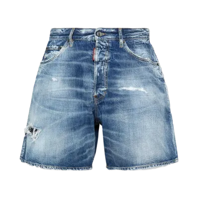 Dsquared2 Medium Everything Wash Boxer Short Jeans "Navy"