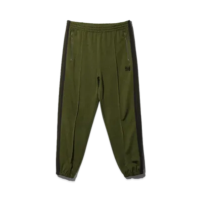 Needles Zipped Track Pant - Poly Smooth "Olive"