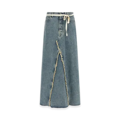 Maison Margiela Women's Raw Hem Denim Skirt "Blue"
