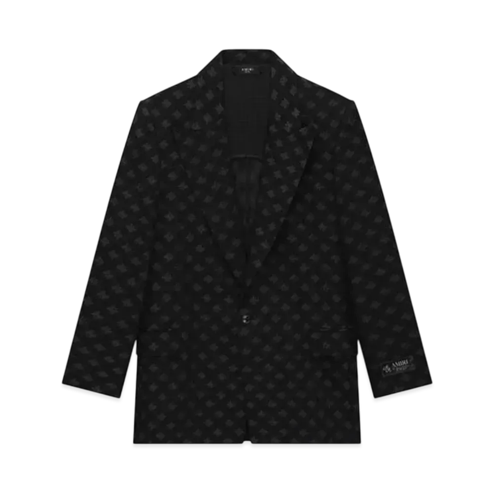 AMIRI Ma Quad Jacquard Single-Breasted Blazer "Black"