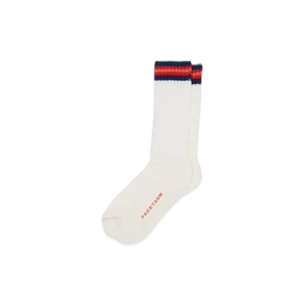 FACETASM Rib Socks "White"