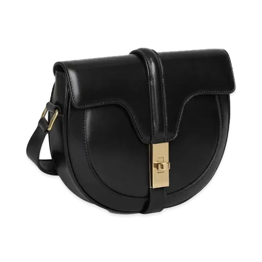 CELINE Small Besace 16 Bag in Satinated Calfskin "Black"