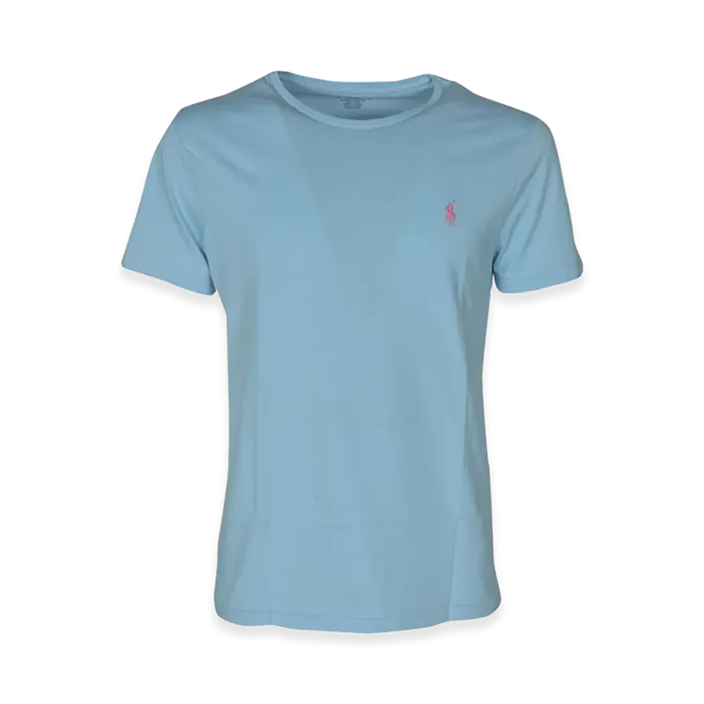 Polo Ralph Lauren Contrasting Logo T-Shirt In "Light Blue"