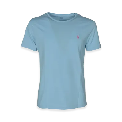 Polo Ralph Lauren Contrasting Logo T-Shirt In "Light Blue"