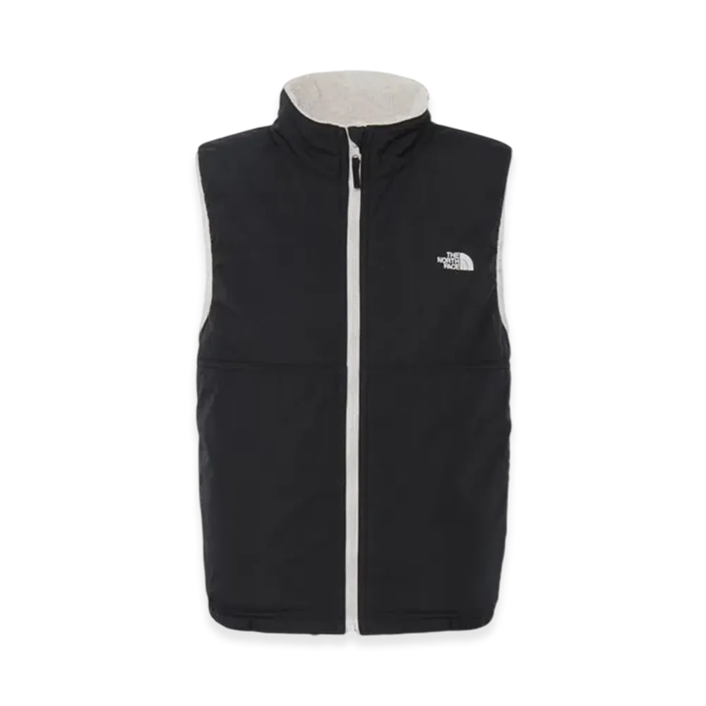 The North Face Reversible Cozy Vest Kids "Black/Fossil Ivory"