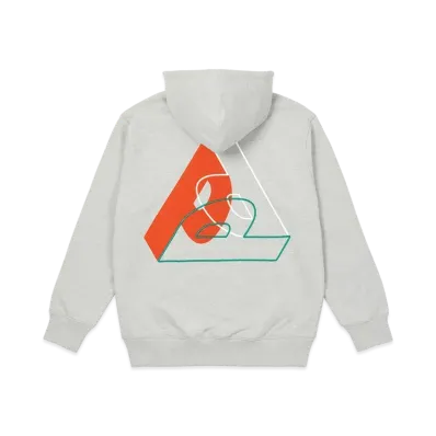 PALACE BIG P HOOD "Grey Marl"