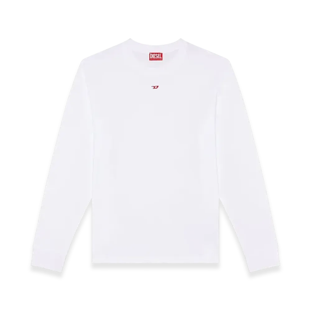 Diesel T-Just-LS-D Long Sleevesregular Fiticonic Logo "White"