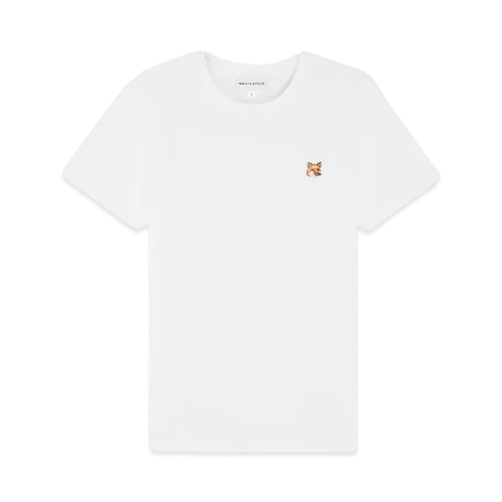 Maison Kitsune Fox Head Patch Regular T-Shirt "White"