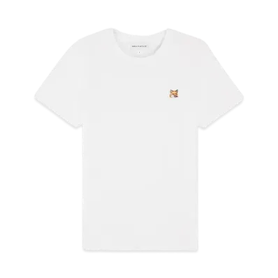 Maison Kitsune Fox Head Patch Regular T-Shirt "White"