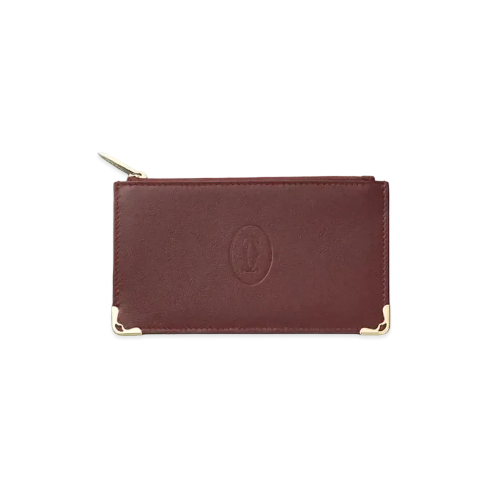 Cartier Zipped 5-credit Card Holder Must de Cartier "Bordeaux"