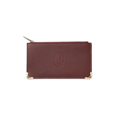Cartier Zipped 5-credit Card Holder Must de Cartier "Bordeaux"