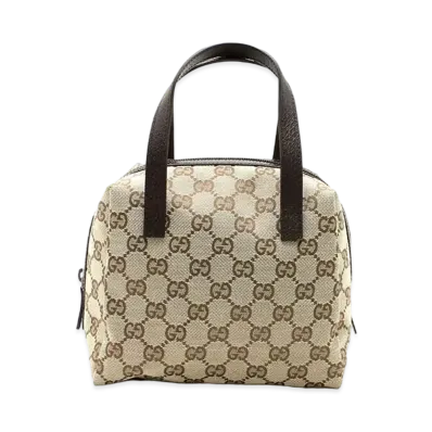 GUCCI GG Canvas Hand Bag "Brown"