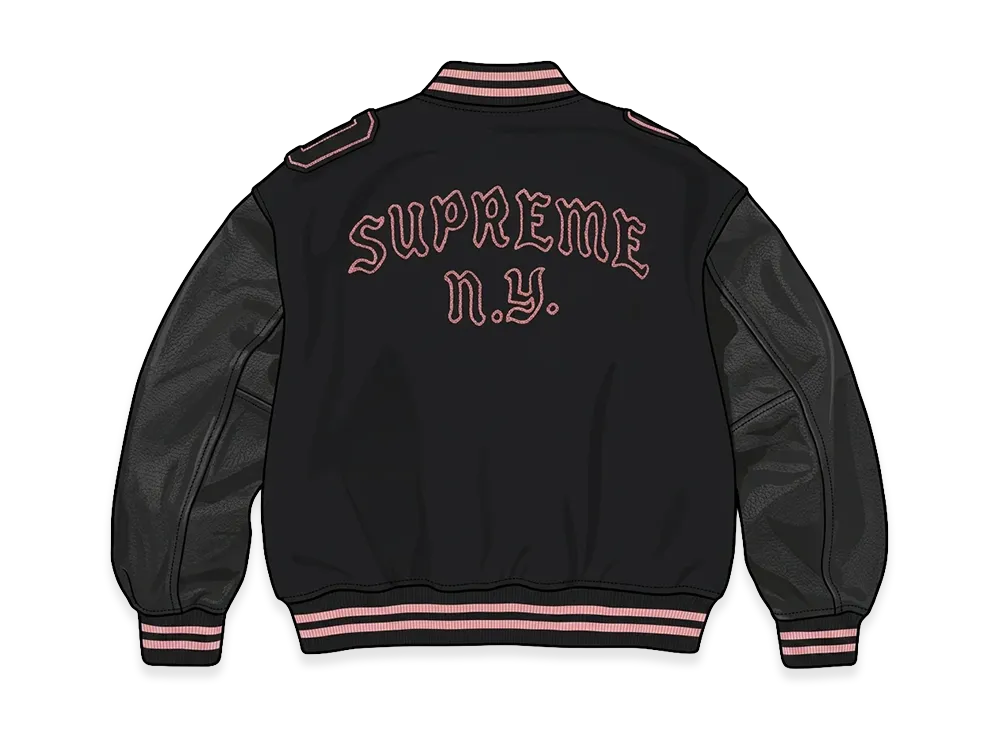 Supreme Captains Varsity Jacket "Black"