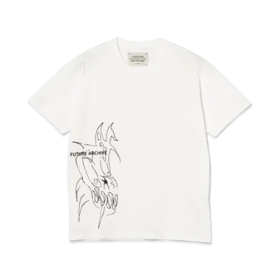 BEAMS FUTURE ARCHIVE x ITUKI Print Tee "Fa" "White"