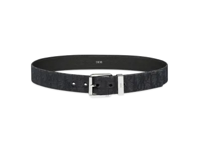 Dior Belt Dior Oblique Jacquard and Grained Calfskin 35MM "Black"