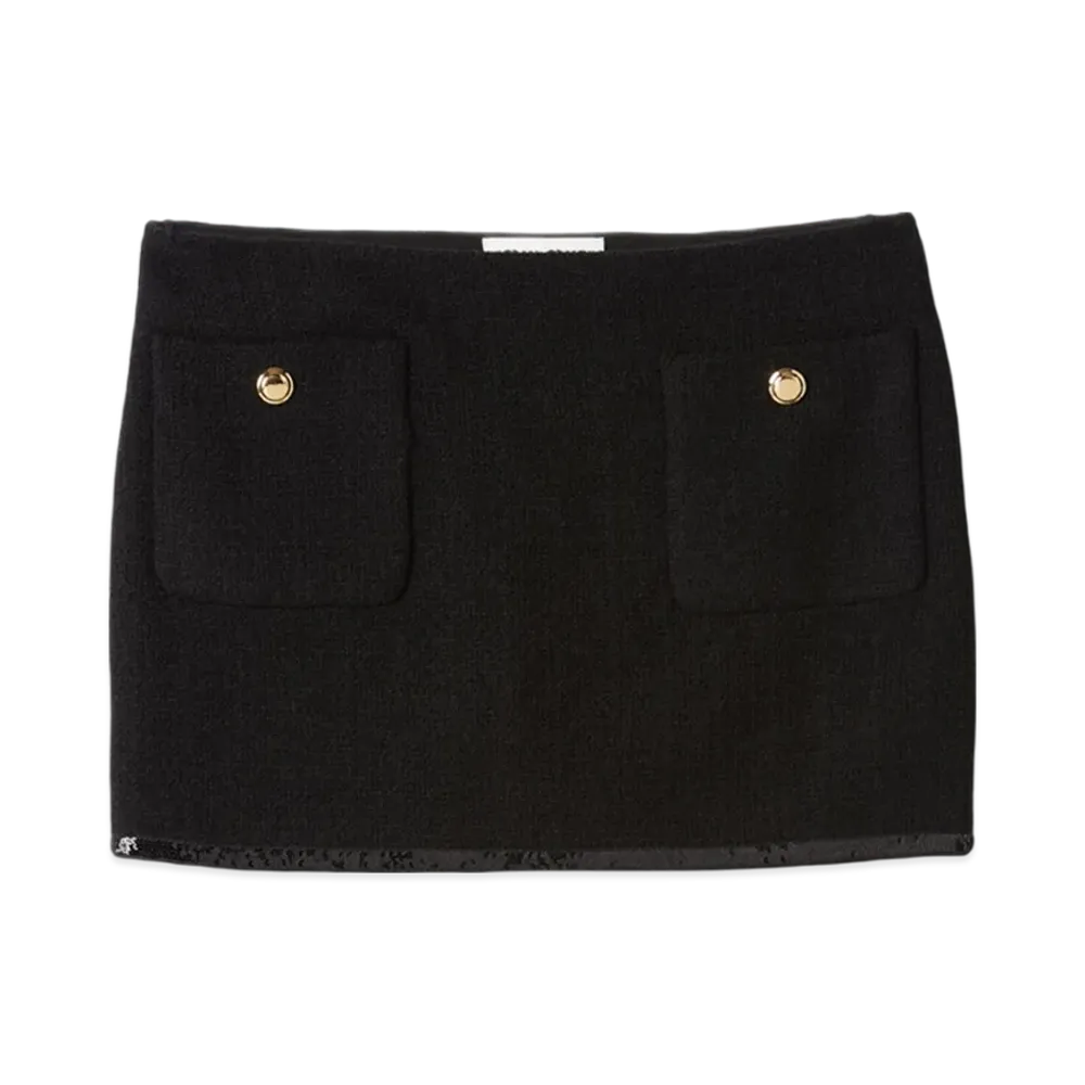MIU MIU Tweed Mini Skirt "Black"