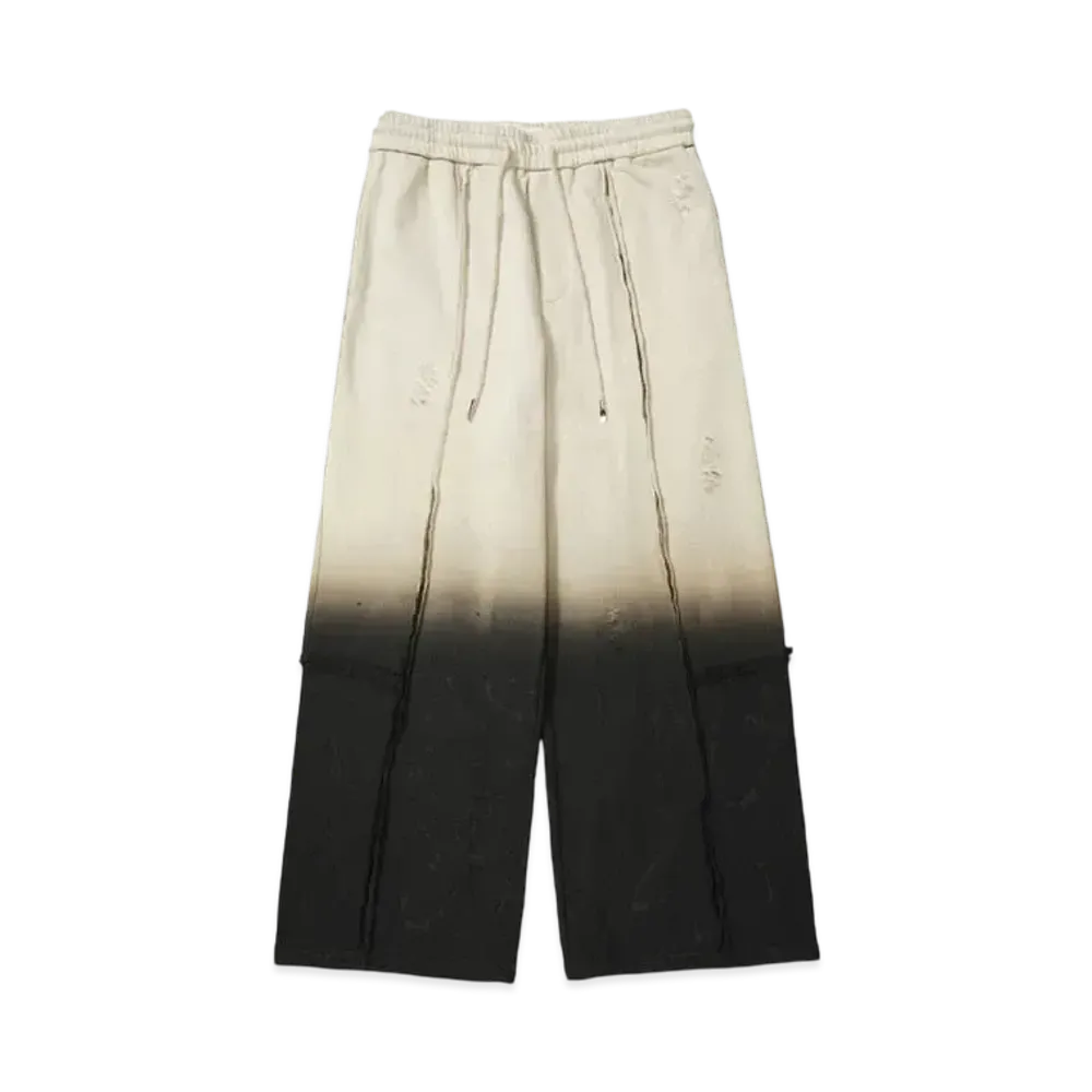 Feng Chen Wang GRADIENT WASHED DECONSTRUCTION SWEATPANTS "BLACK"