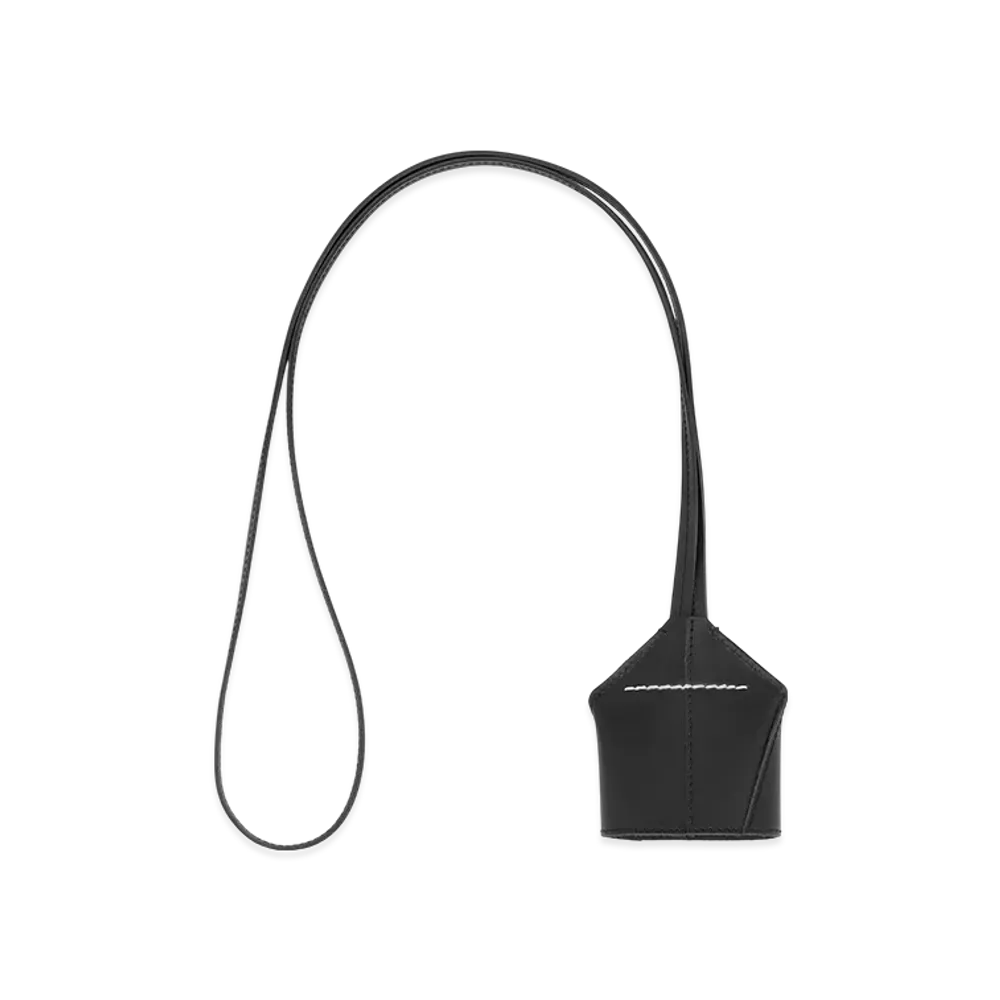 MM6 Maison Margiela Leather Key Ring "Black"